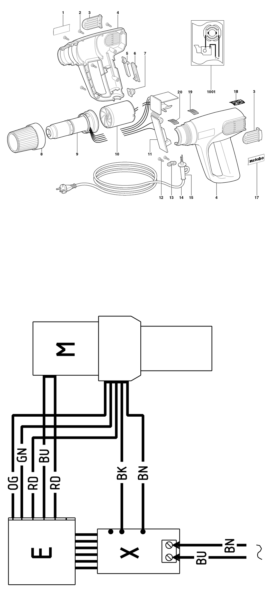 Metabo HE 2000 / 02005000 / EU 230V Spare Parts