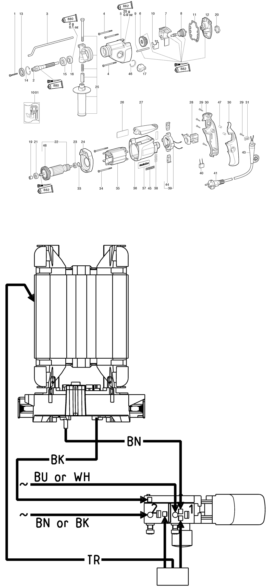 Metabo SBE 705 / 00709000 / EU 230V Spare Parts