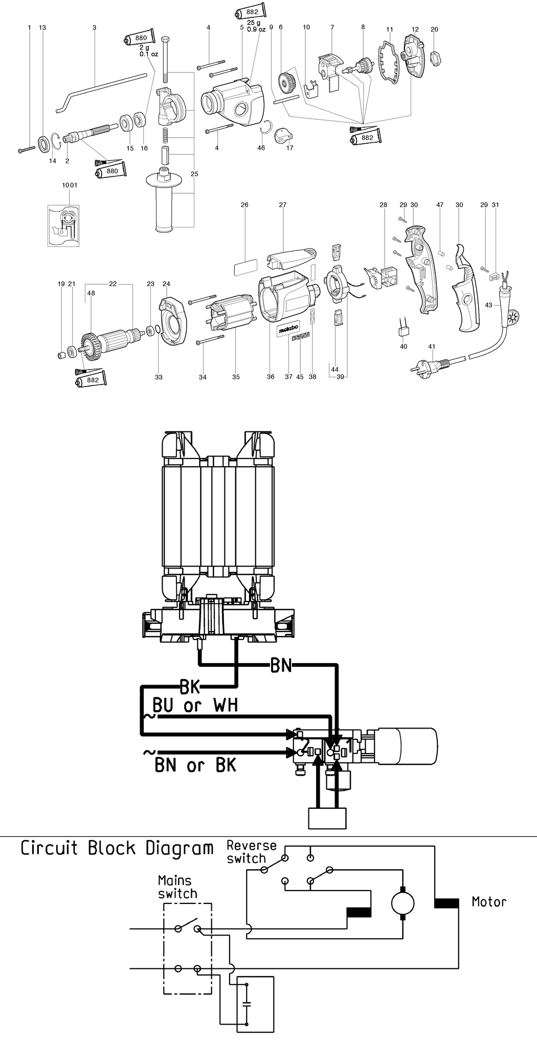 Metabo SBE 705 / 00709001 / EU 230V Spare Parts
