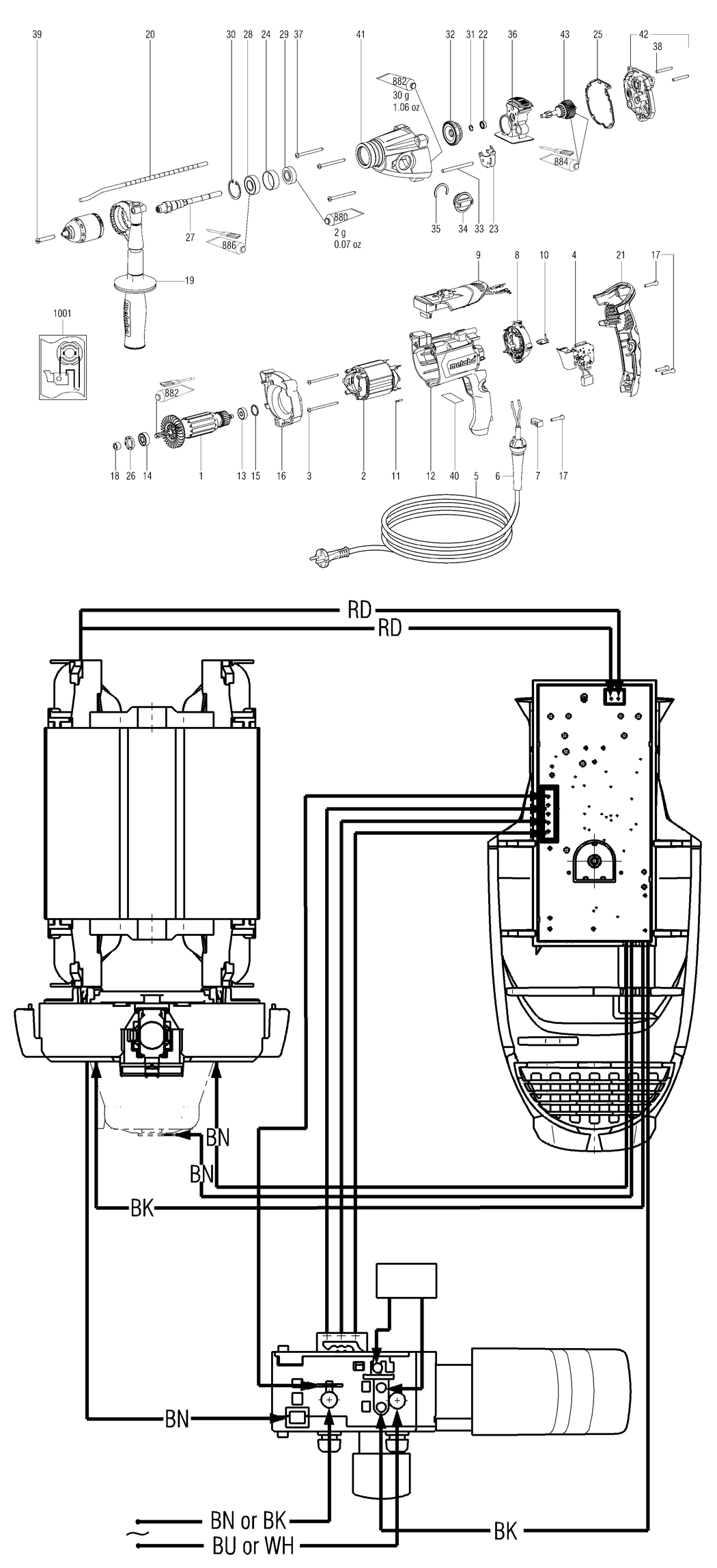 Metabo SBEV 1300-2 S / 00786000 / EU 230V Spare Parts