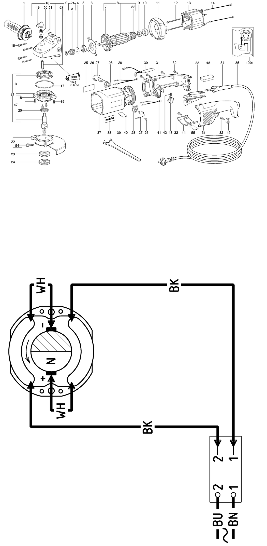 Metabo W 14-150 Ergo / 06251000 / EU 230V Spare Parts