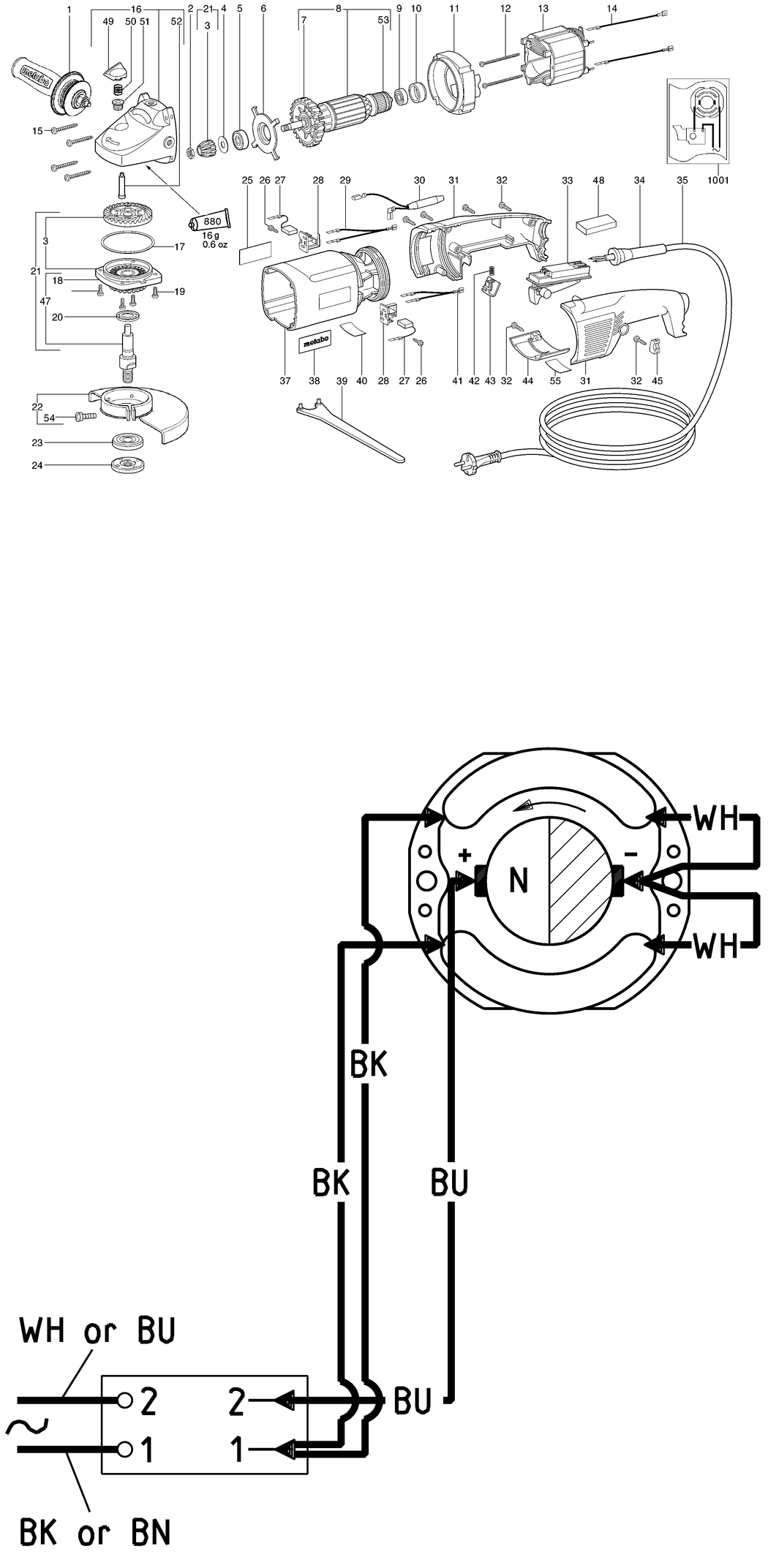 Metabo W 14-150 Ergo / 06251420 / US 120V Spare Parts