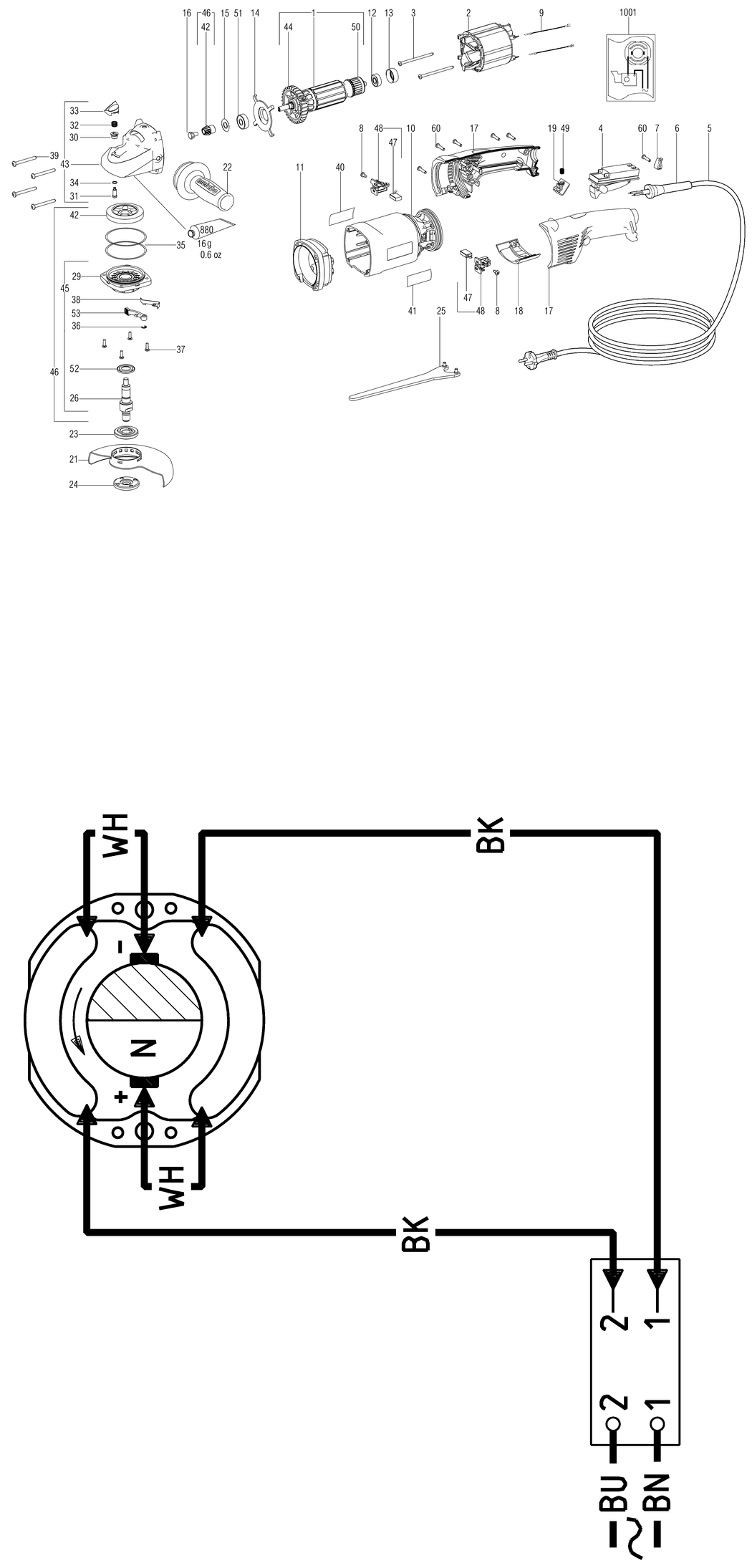 Metabo W 17-150 / 00169000 / EU 230V Spare Parts