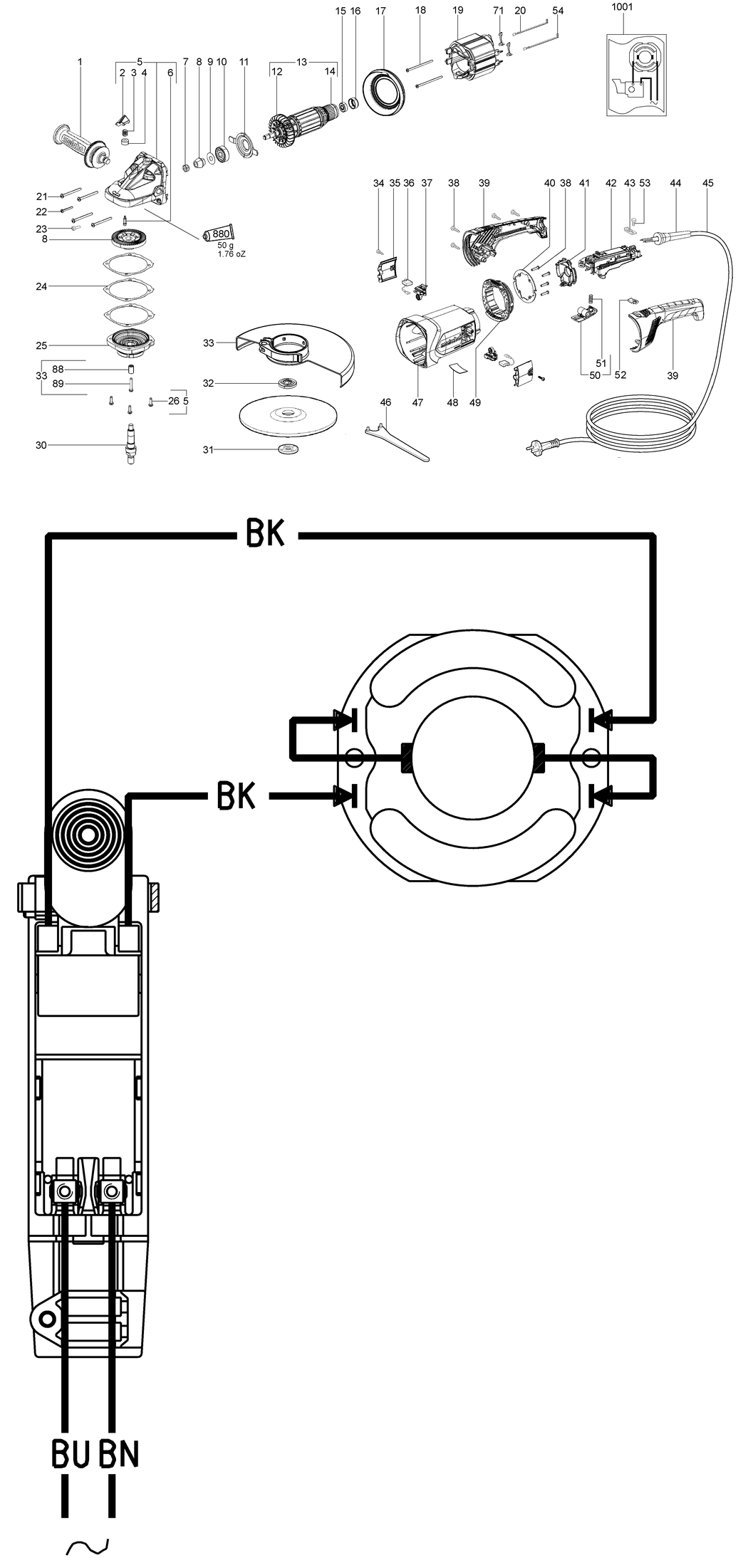 Metabo W 22-230 / 06458001 / EU 230V Spare Parts