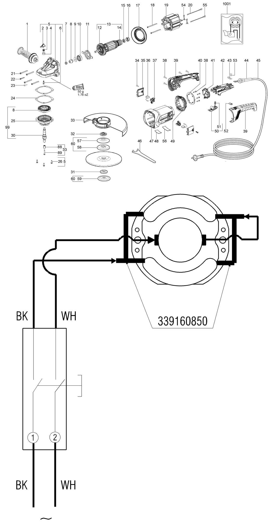 Metabo W 24-230 MVT / 06467420 / US 120V Spare Parts