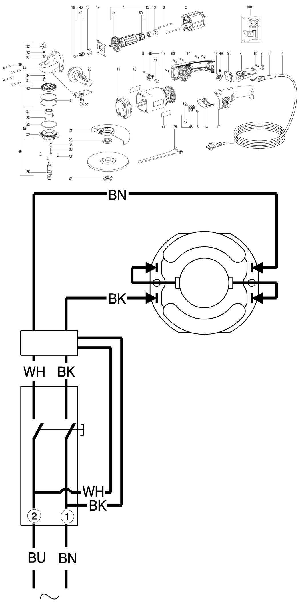 Metabo WX 17-180 / 00179180 / CH 230V Spare Parts