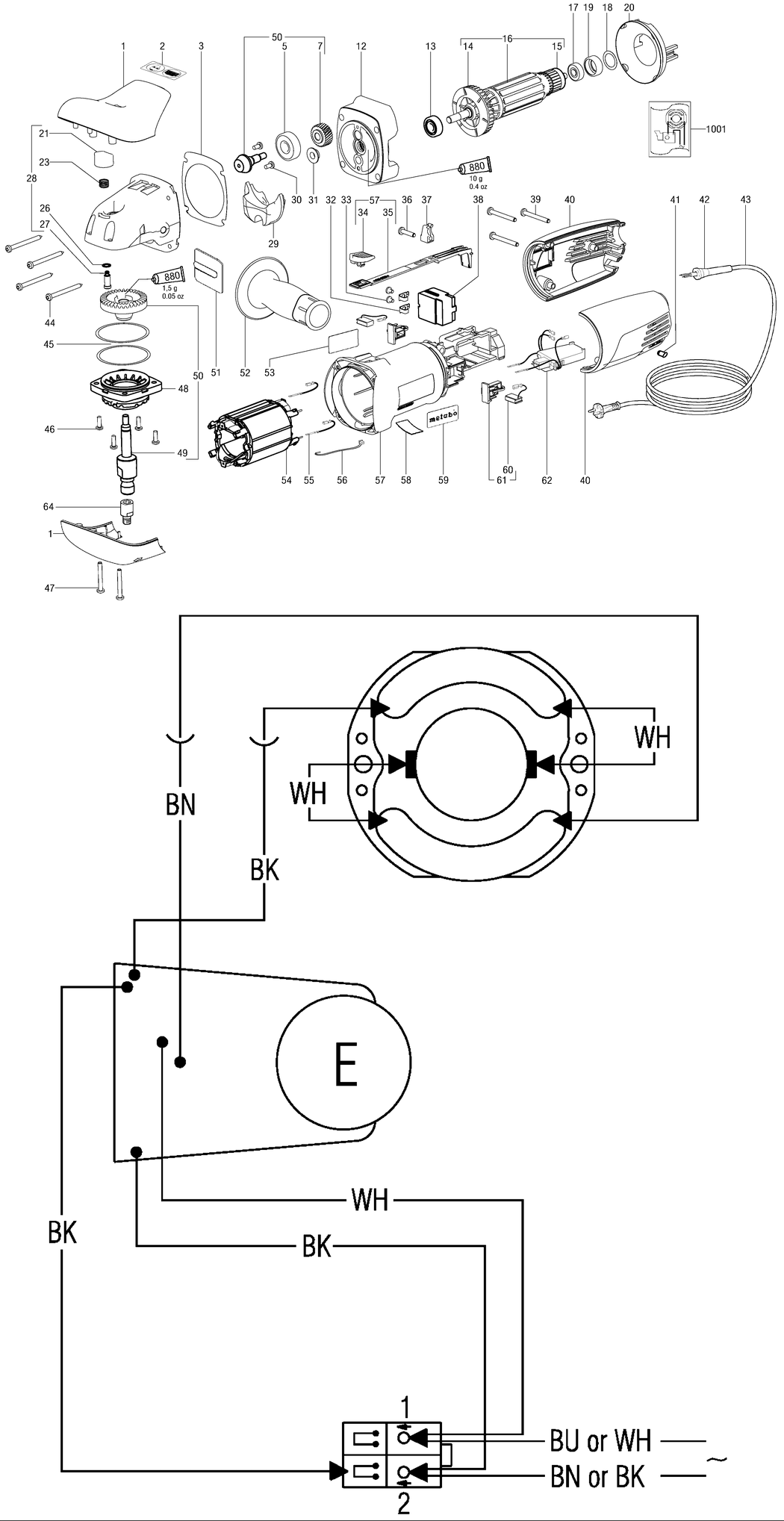 Metabo PE 12-175 / 02175000 / EU 230V Spare Parts