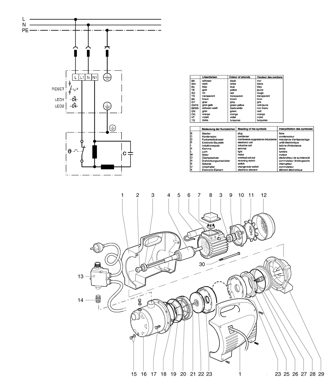 Metabo HWA 5500 M / 0250550030 10 / EU 230V Spare Parts