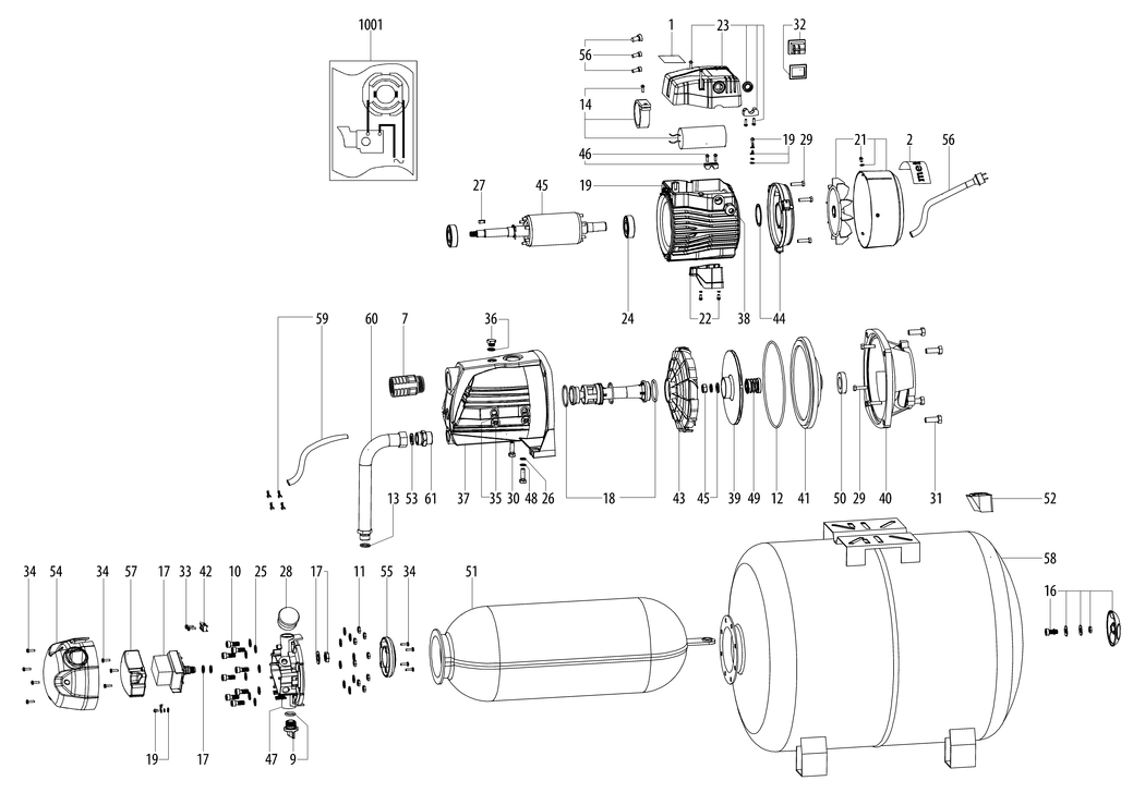 Metabo HWW 9000/100 G / 00977000 / EU 230V Spare Parts