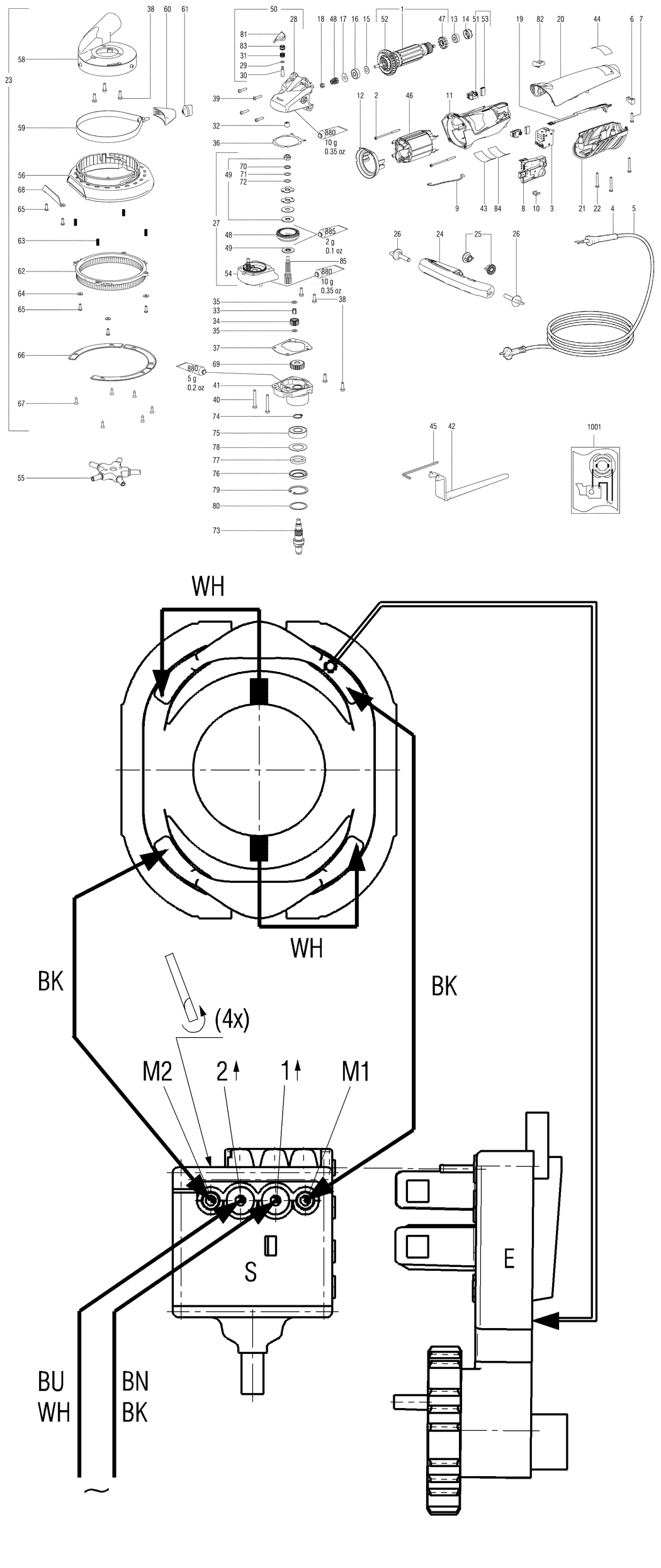 Metabo RF 14-115 / 03823000 / EU 230V Spare Parts