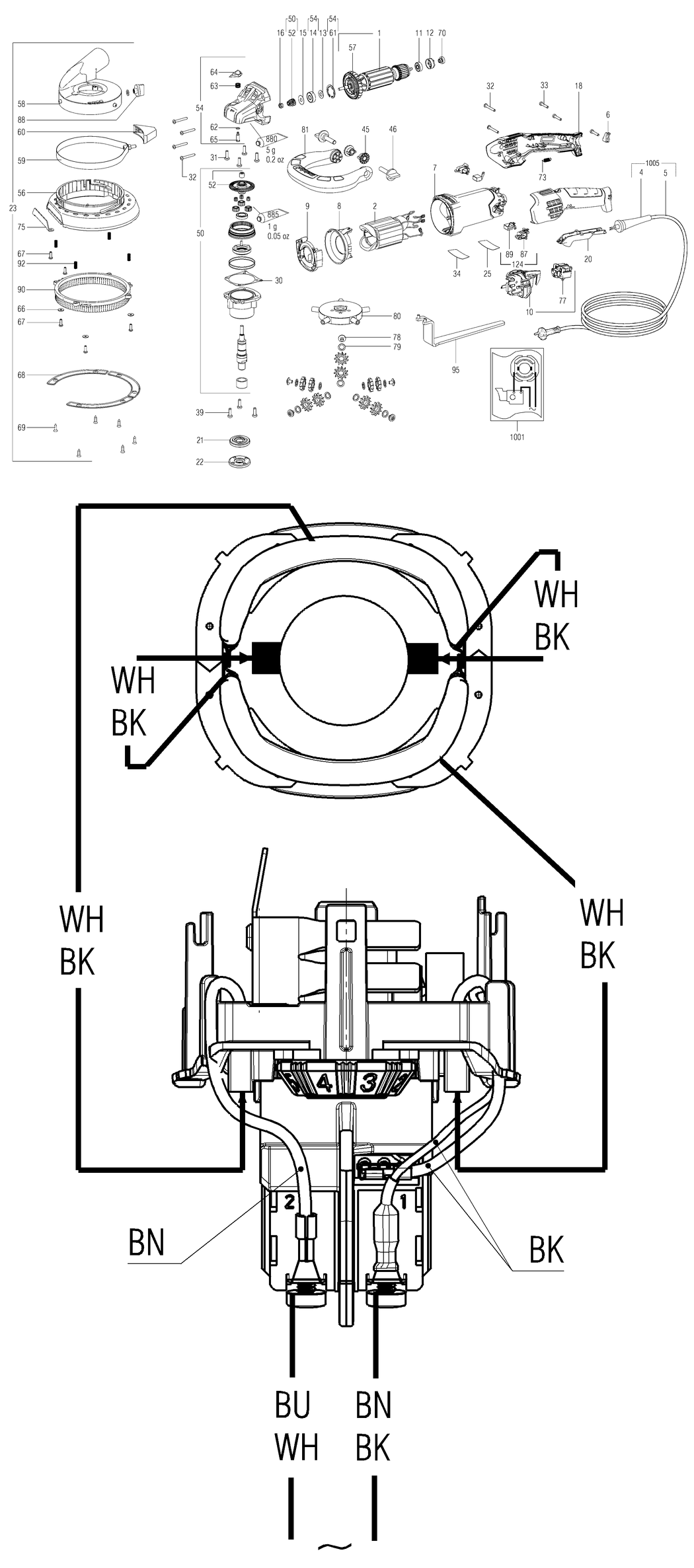 Metabo RFEV 19-125 RT / 03826000 / EU 230V Spare Parts