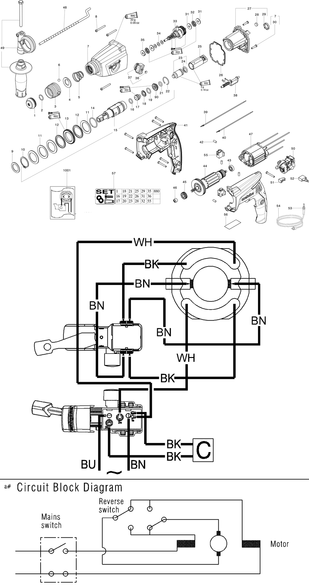 Metabo BHE 2442 / 18135000 / EU 230V Spare Parts