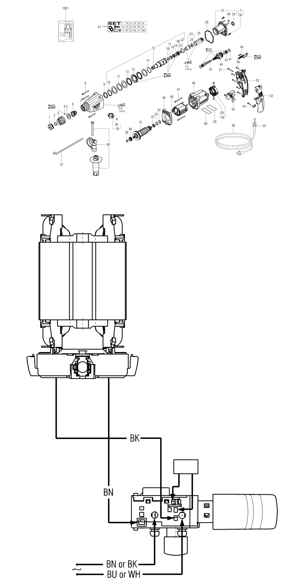 Metabo BHE 2644 / 06156000 / EU 230V Spare Parts