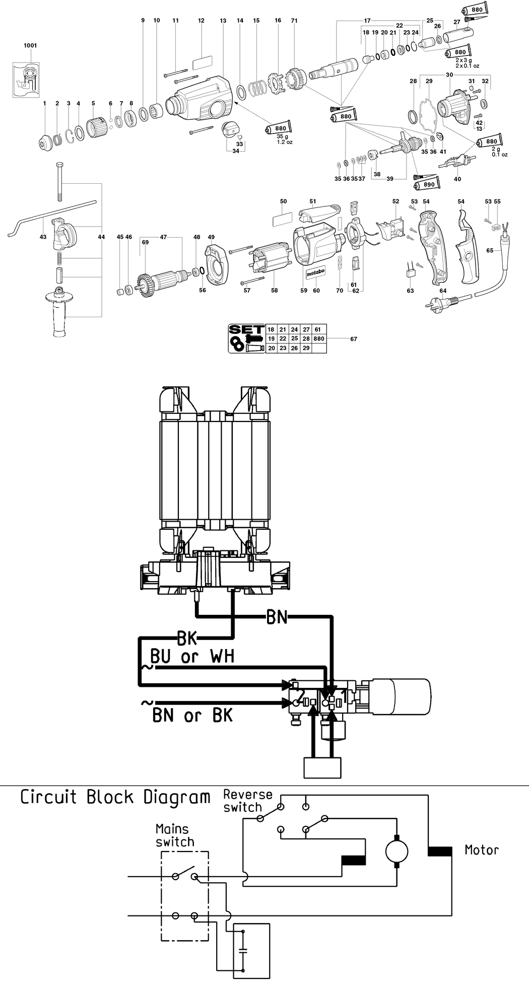 Metabo KHE 24 SP / 00230000 / EU 230V Spare Parts