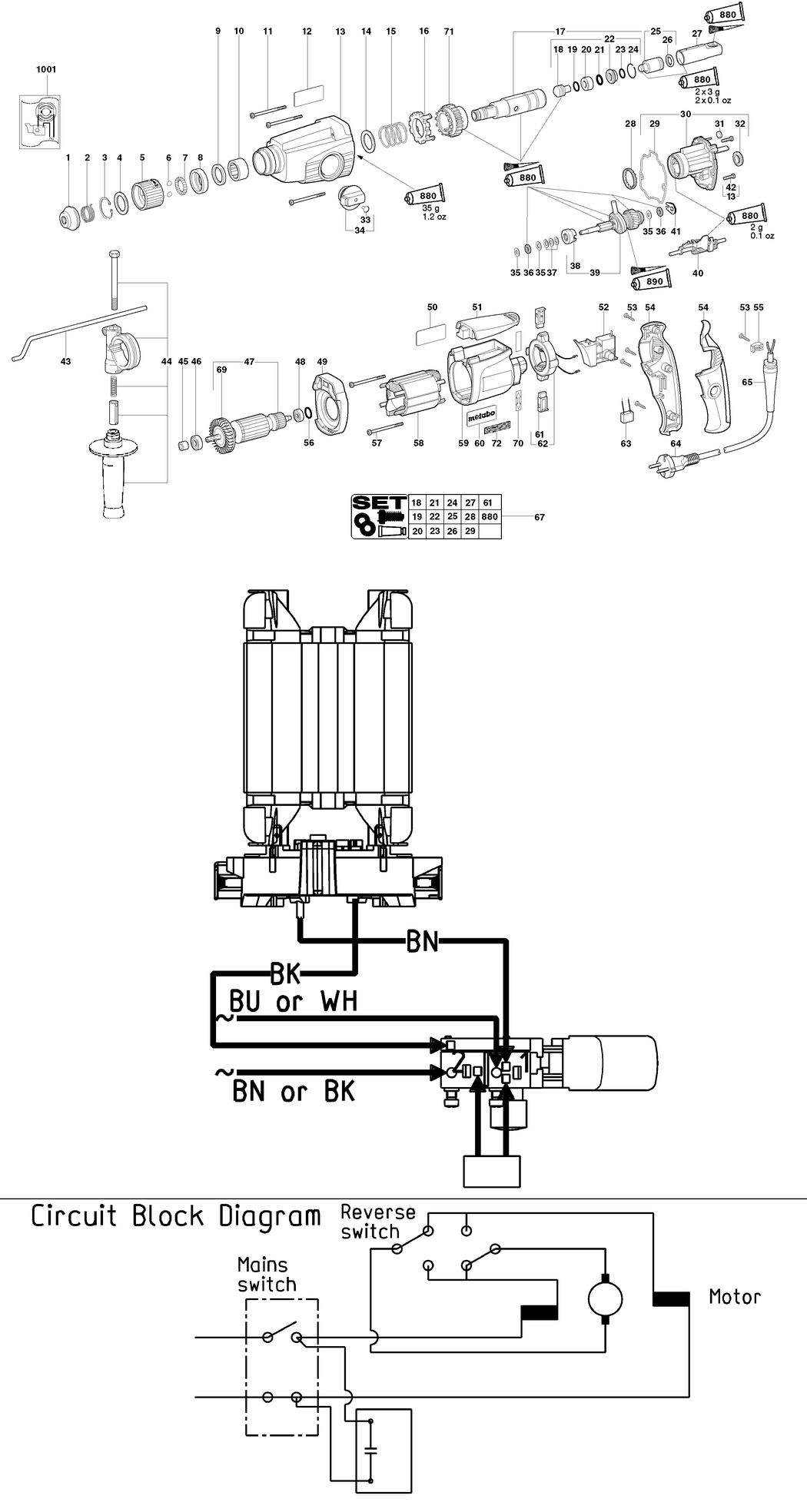 Metabo KHE 24 SP / 00230001 / EU 230V Spare Parts