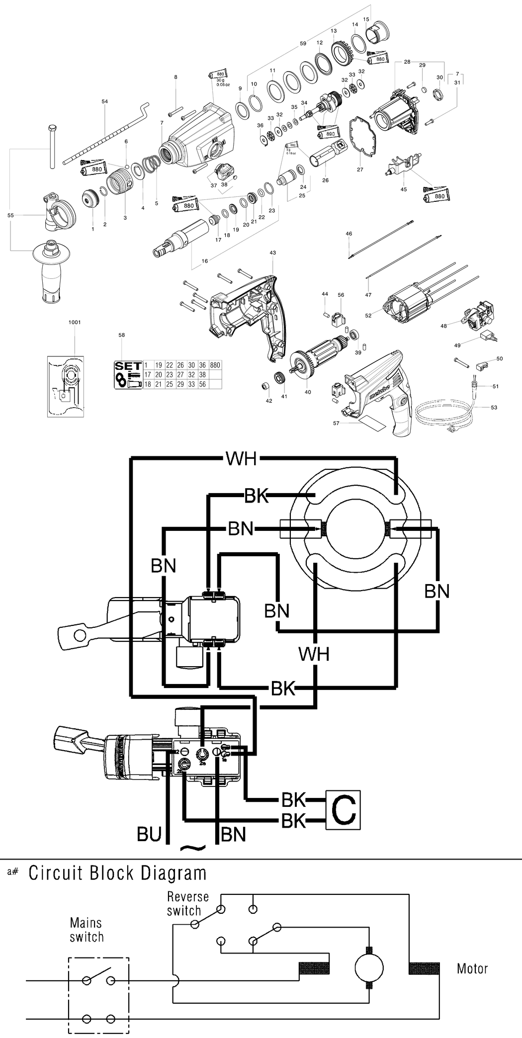 Metabo KHE 2442 / 18136000 / EU 230V Spare Parts