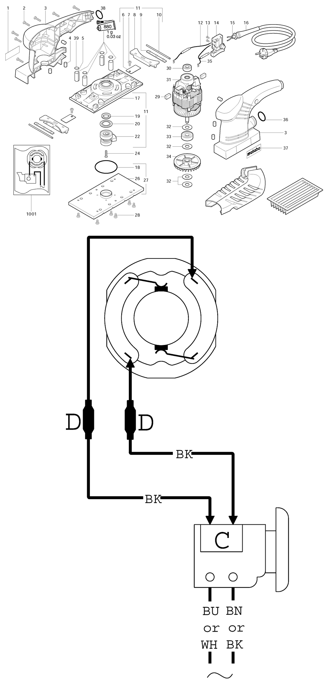 Metabo SR 10-23 Intec / 01024000 / EU 230V Spare Parts