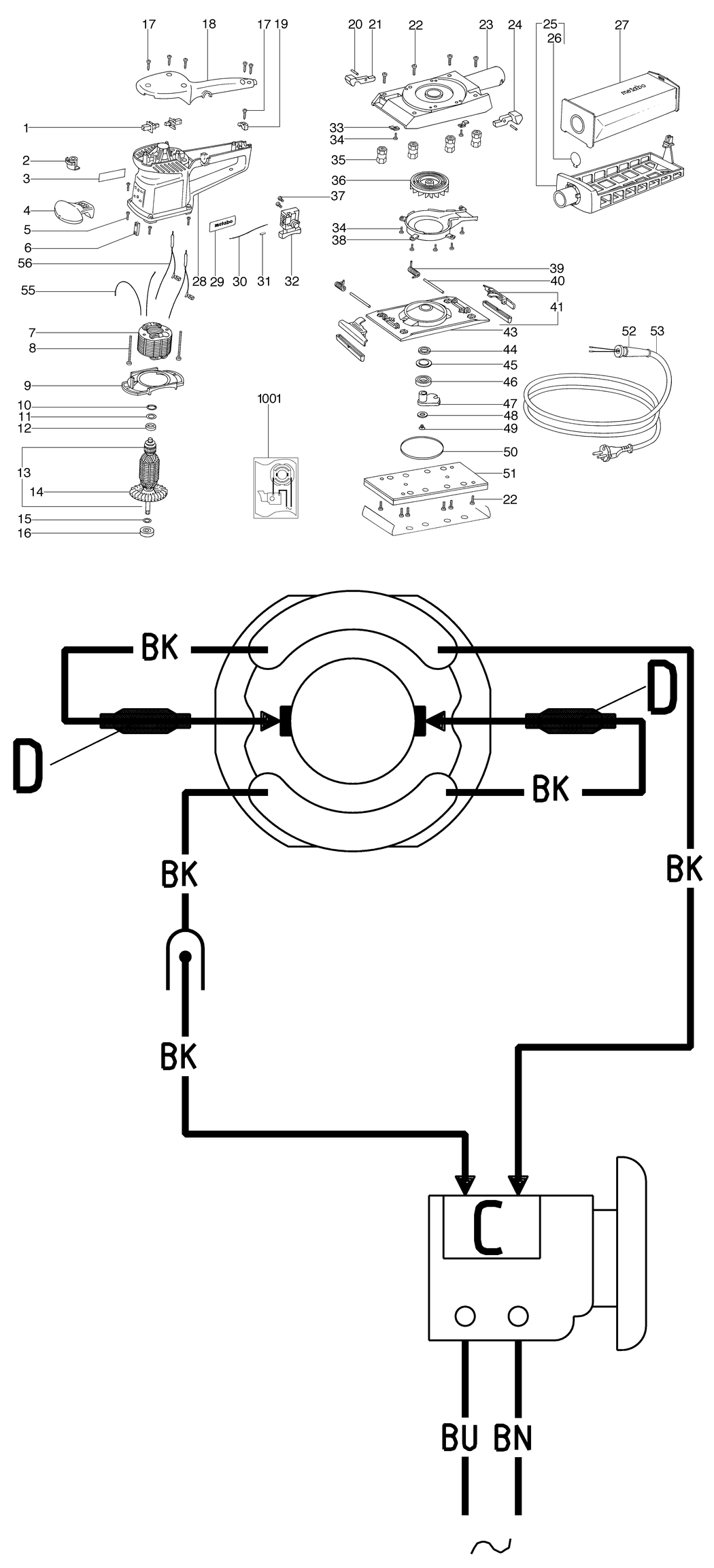 Metabo SR 356 / 00356000 / EU 230V Spare Parts