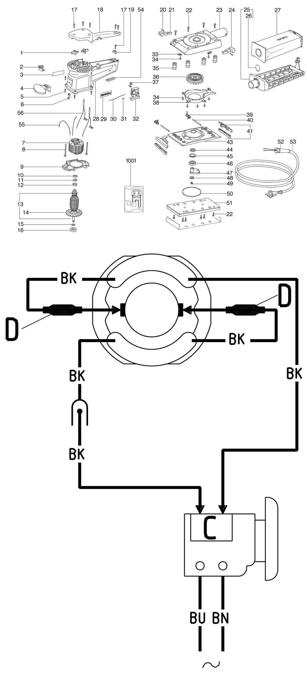 Metabo SR 356 / 00356011 / EU 230V Spare Parts