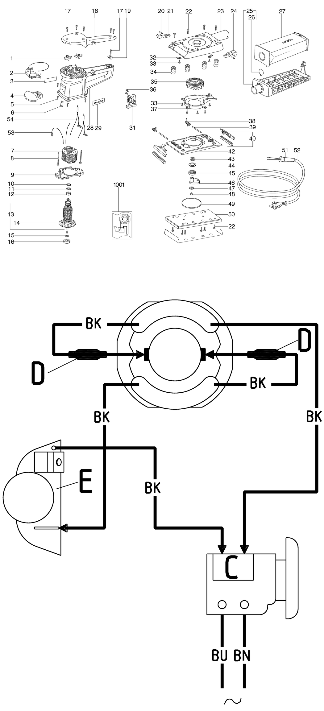 Metabo SR E 357 / 00357001 / EU 230V Spare Parts