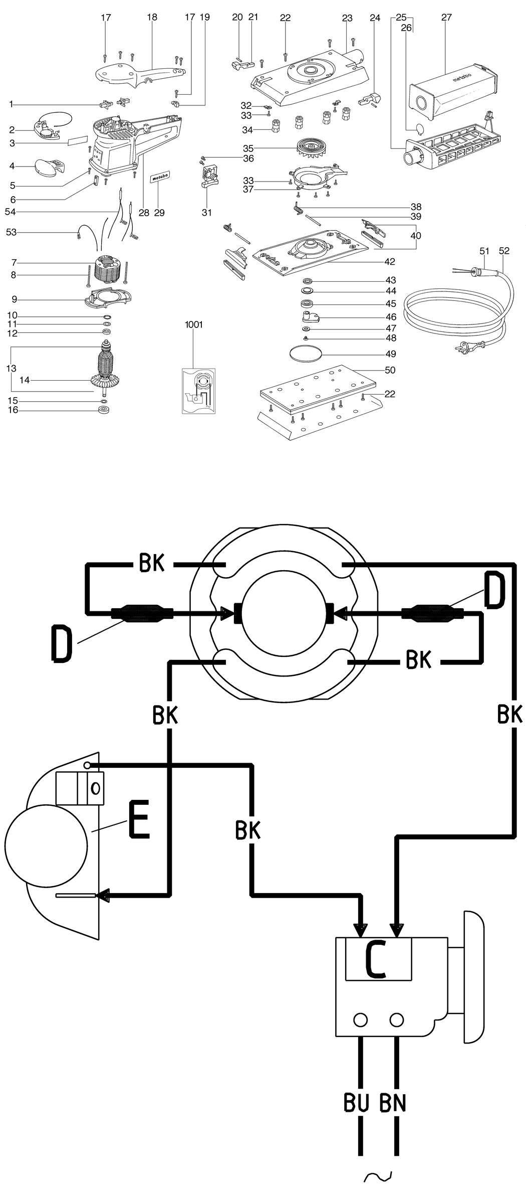 Metabo SR E 359 / 00359011 / EU 230V Spare Parts