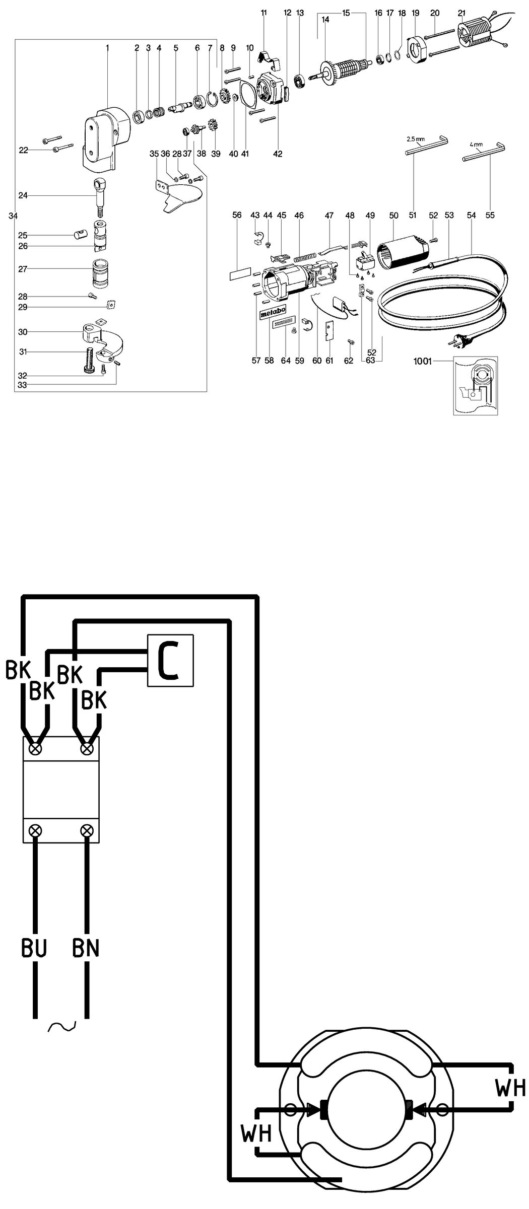 Metabo KU 6870 / 06870003 / EU 230V Spare Parts