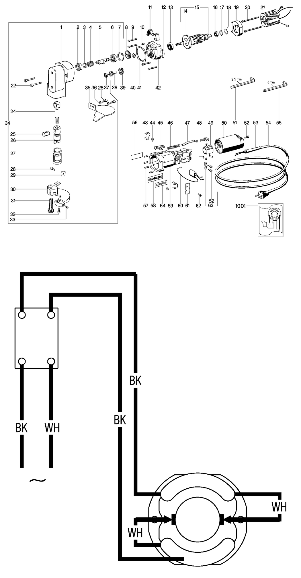 Metabo KU 6870 / 06870423 / US 120V Spare Parts