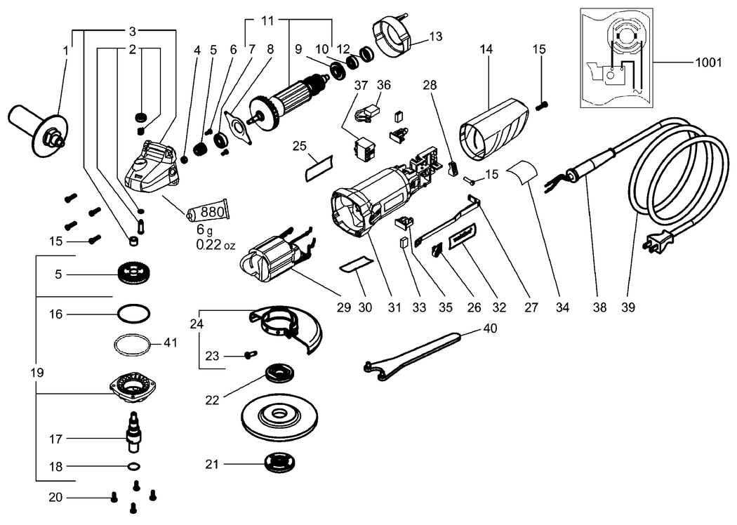 Metabo EWS 8-100 / 18141310 / CN 220V Spare Parts
