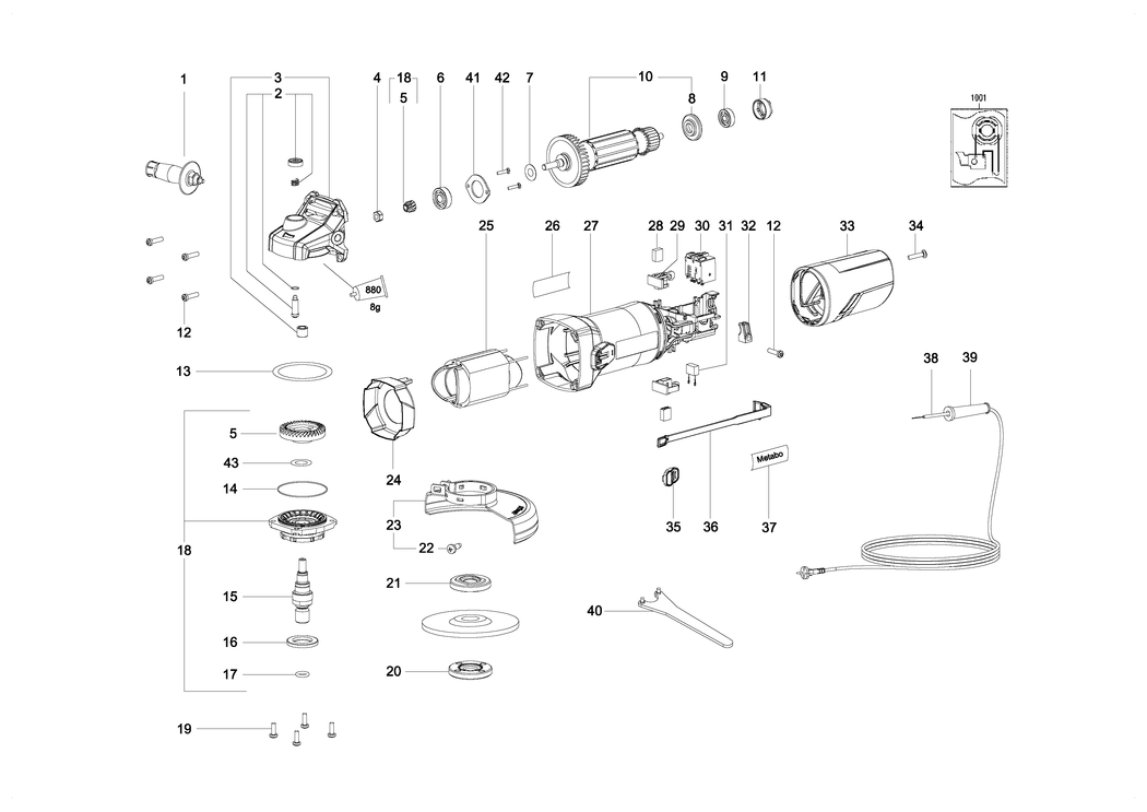 Metabo ST 100 / 18145310 / CN 220V Spare Parts