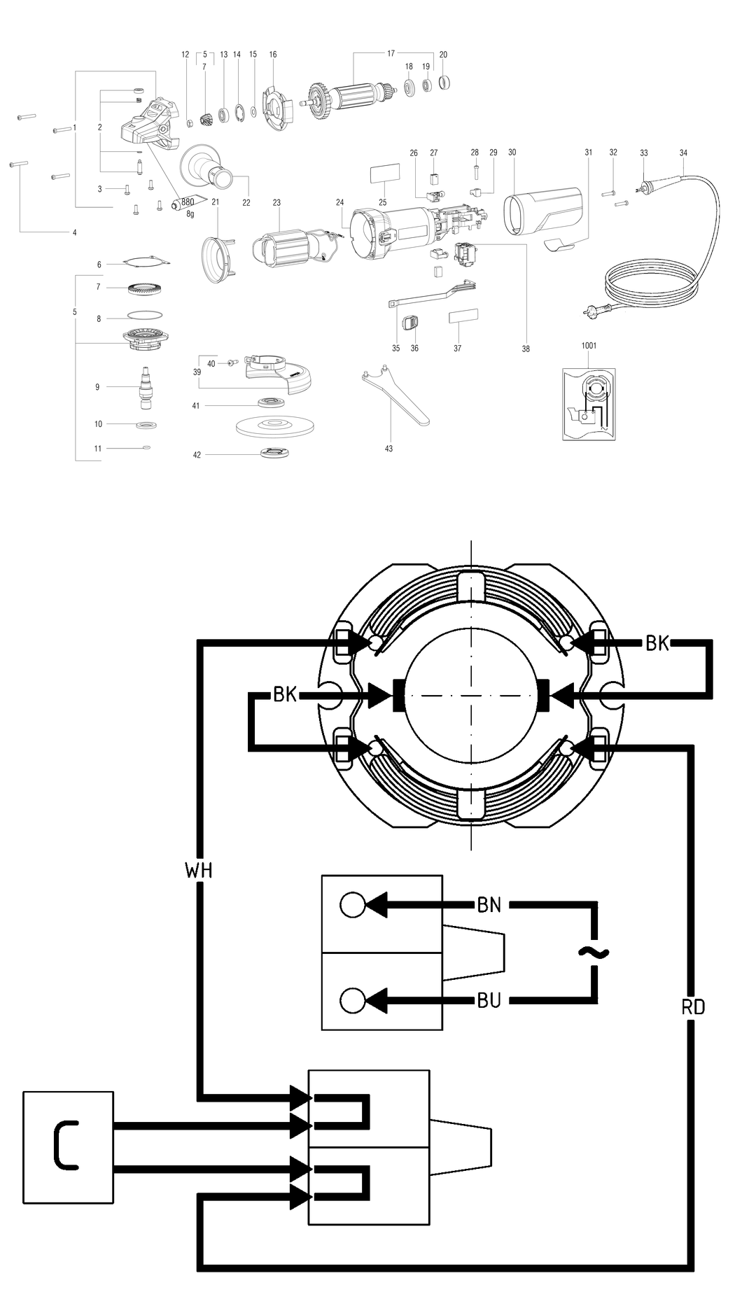 Metabo W 1100-115 / 03613000 / EU 230V Spare Parts