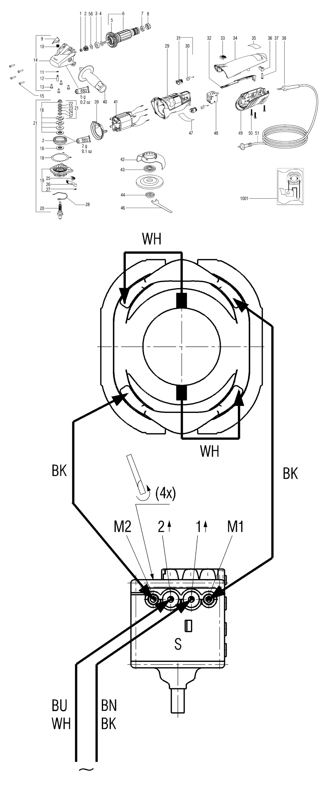 Metabo W 8-100 / 00258190 / AU 240V Spare Parts