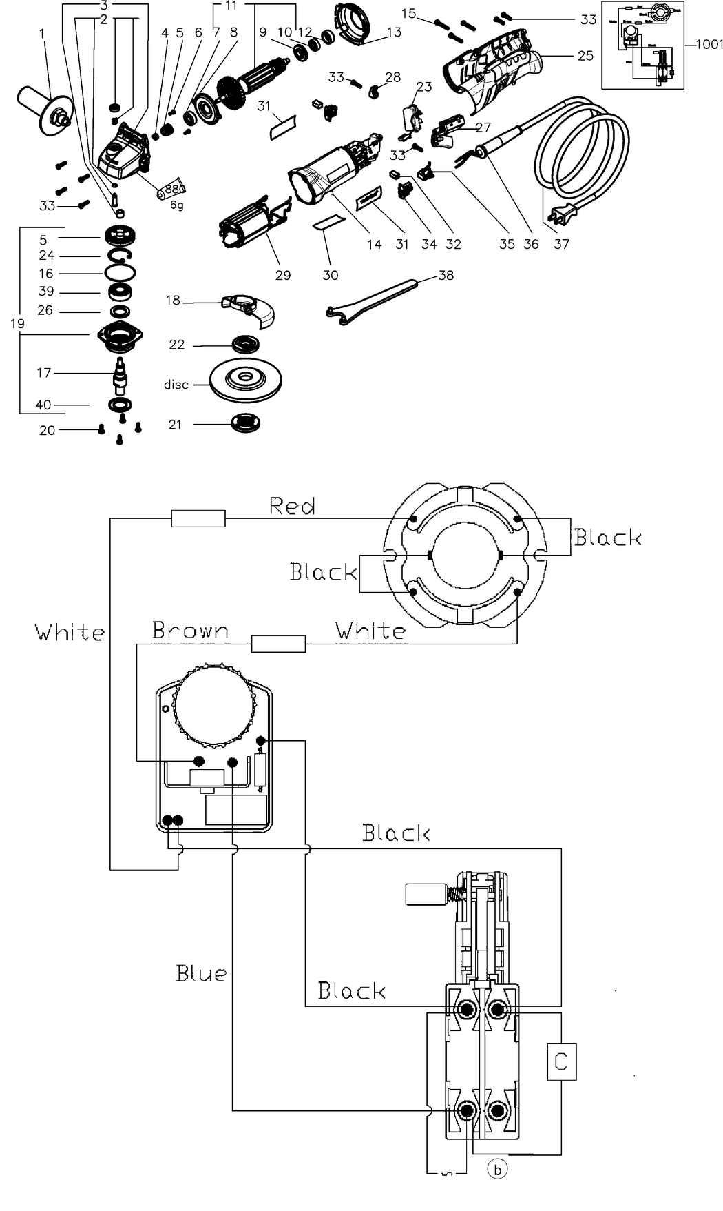 Metabo WE 1450-150 RT / 00683420 / US 120V Spare Parts