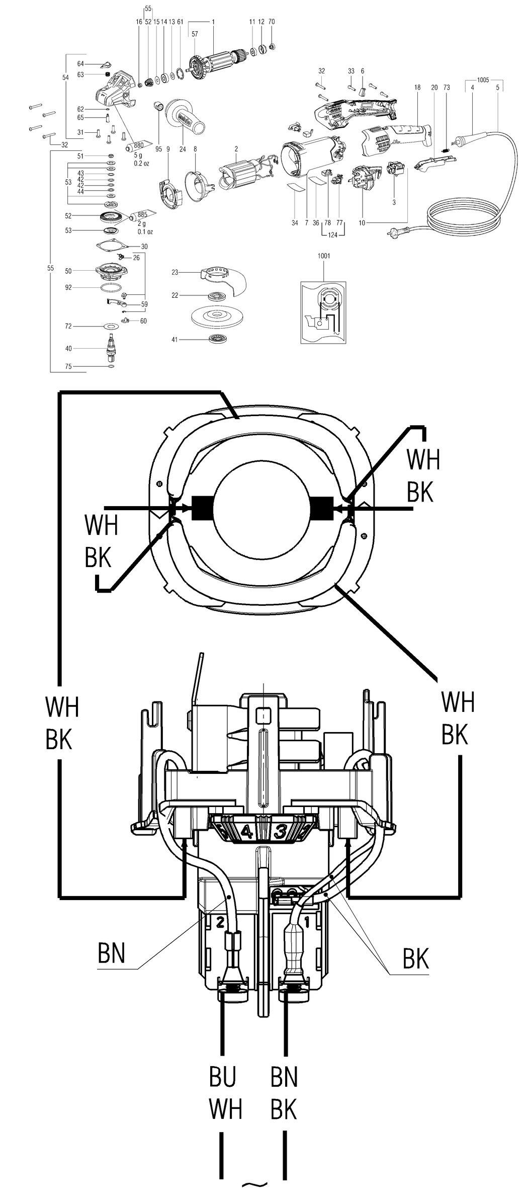 Metabo WE 19-180 Quick RT / 01088000 / EU 230V Spare Parts