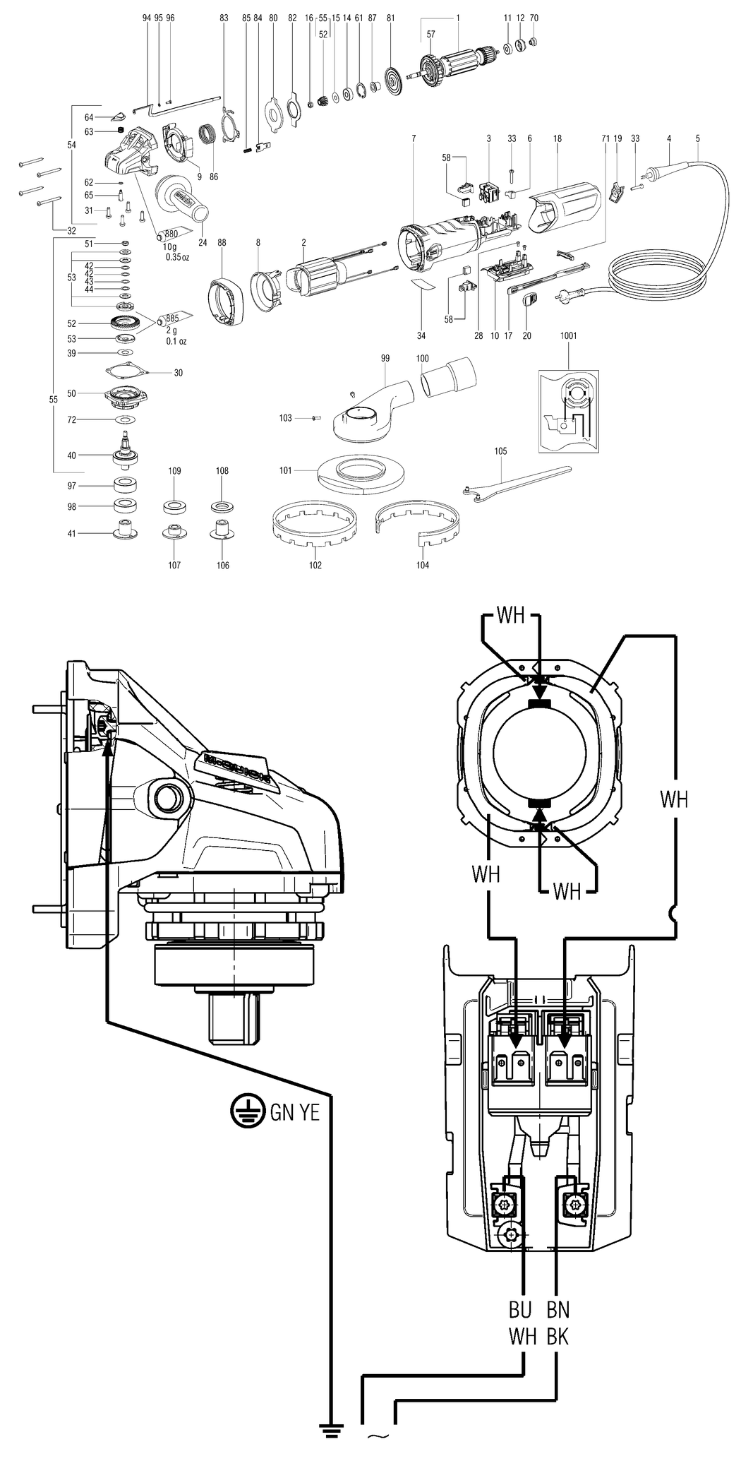 Metabo WEABV 17-125 HD IK / 21040000 / 99 Spare Parts