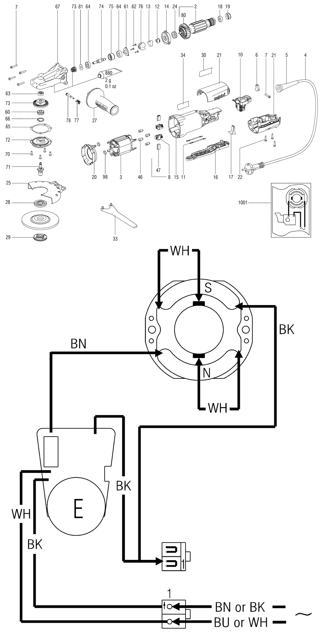 Metabo WEPF 9-125 / 13069422 / US 120V Spare Parts