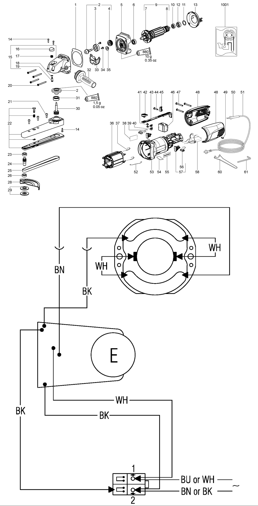 Metabo KNSE 12-150 / 02133180 / CH 230V Spare Parts