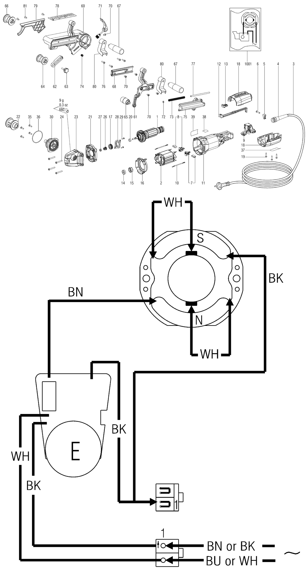 Metabo RBE 9-60 Set / 02183180 / CH 230V Spare Parts