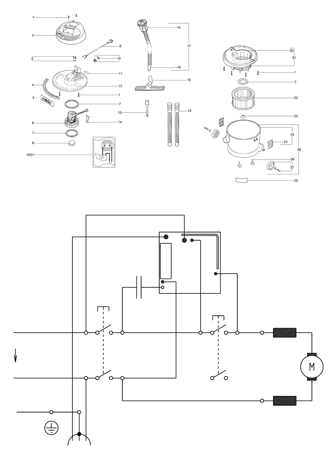 Metabo AS 20 L / 02012000 / EU 230V Spare Parts