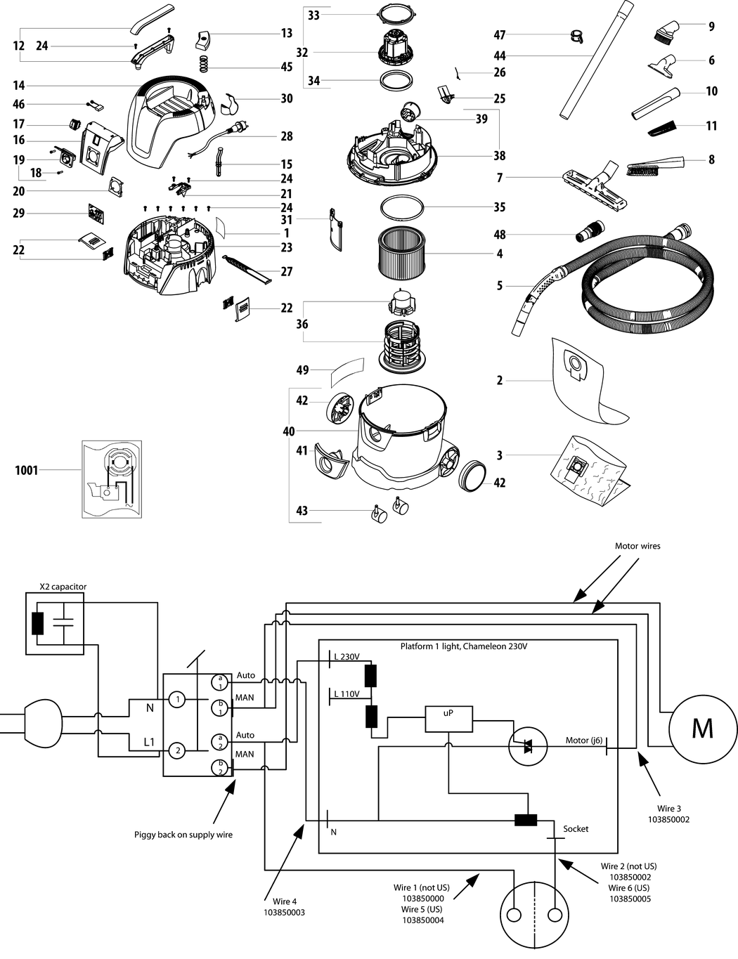 Metabo ASA 25 L PC / 02014180 / CH 230V Spare Parts