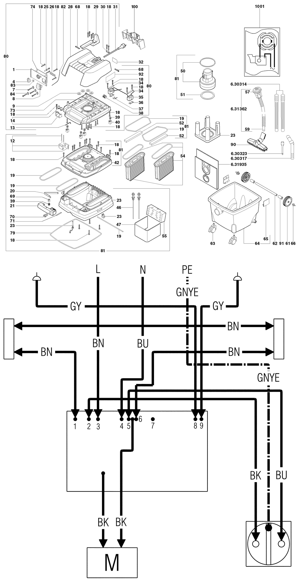 Metabo ASR 25 L SC / 02024000 / EU 230V Spare Parts