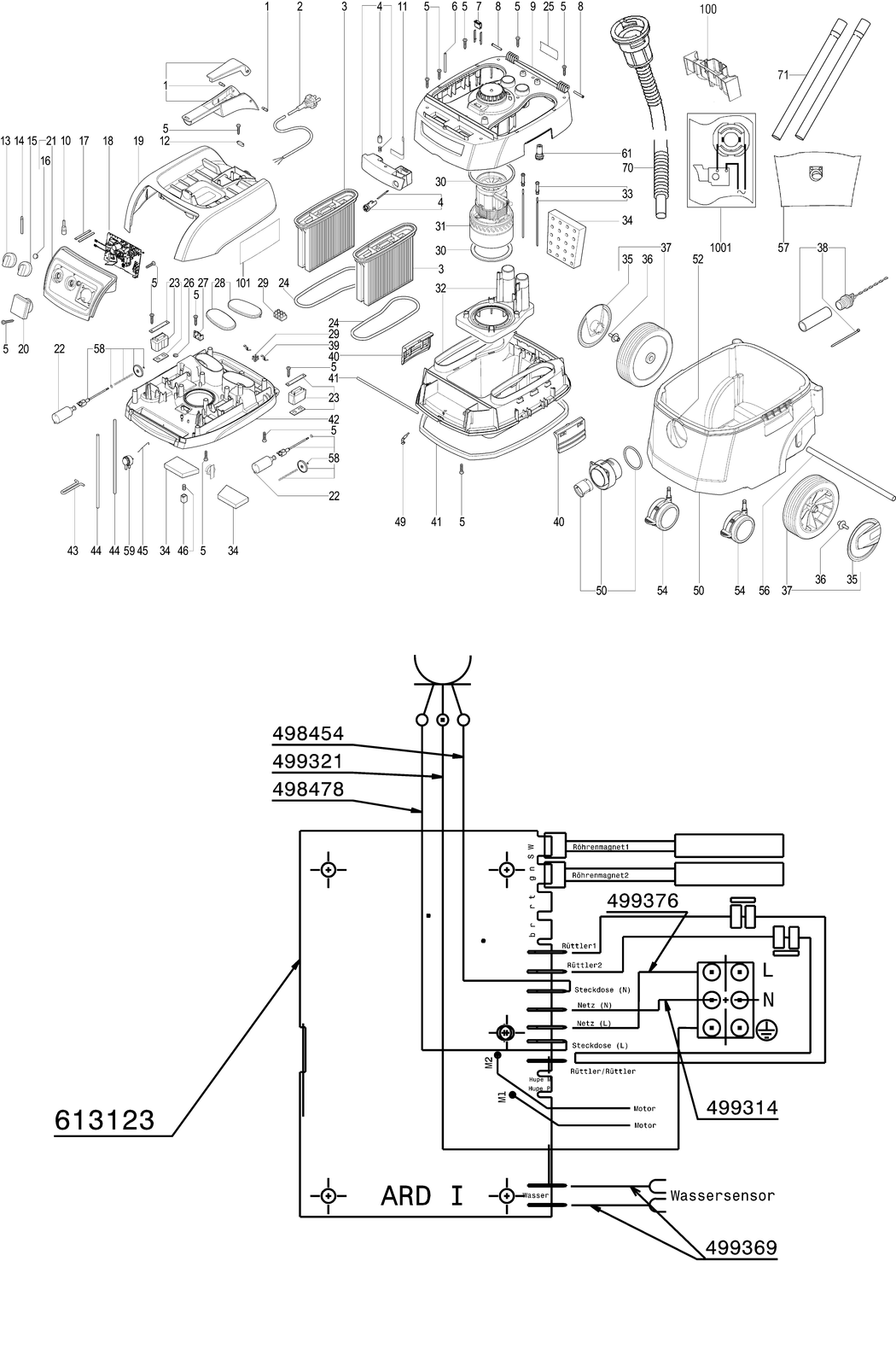 Metabo ASR 35 L ACP / 02057420 / US 120V Spare Parts