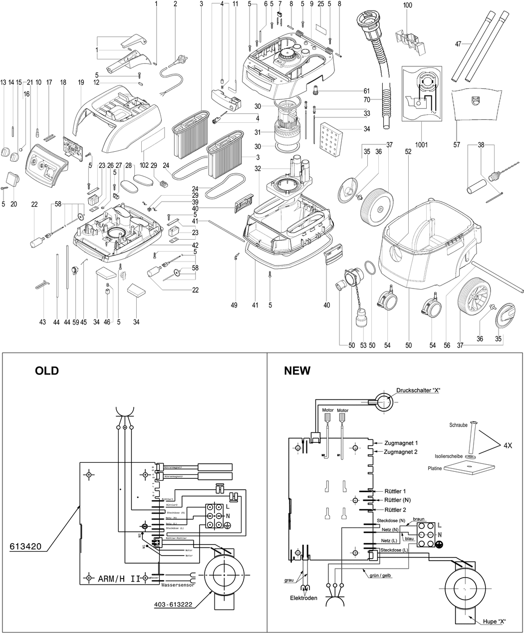 Metabo ASR 35 M ACP / 02058390 / GB 110V Spare Parts