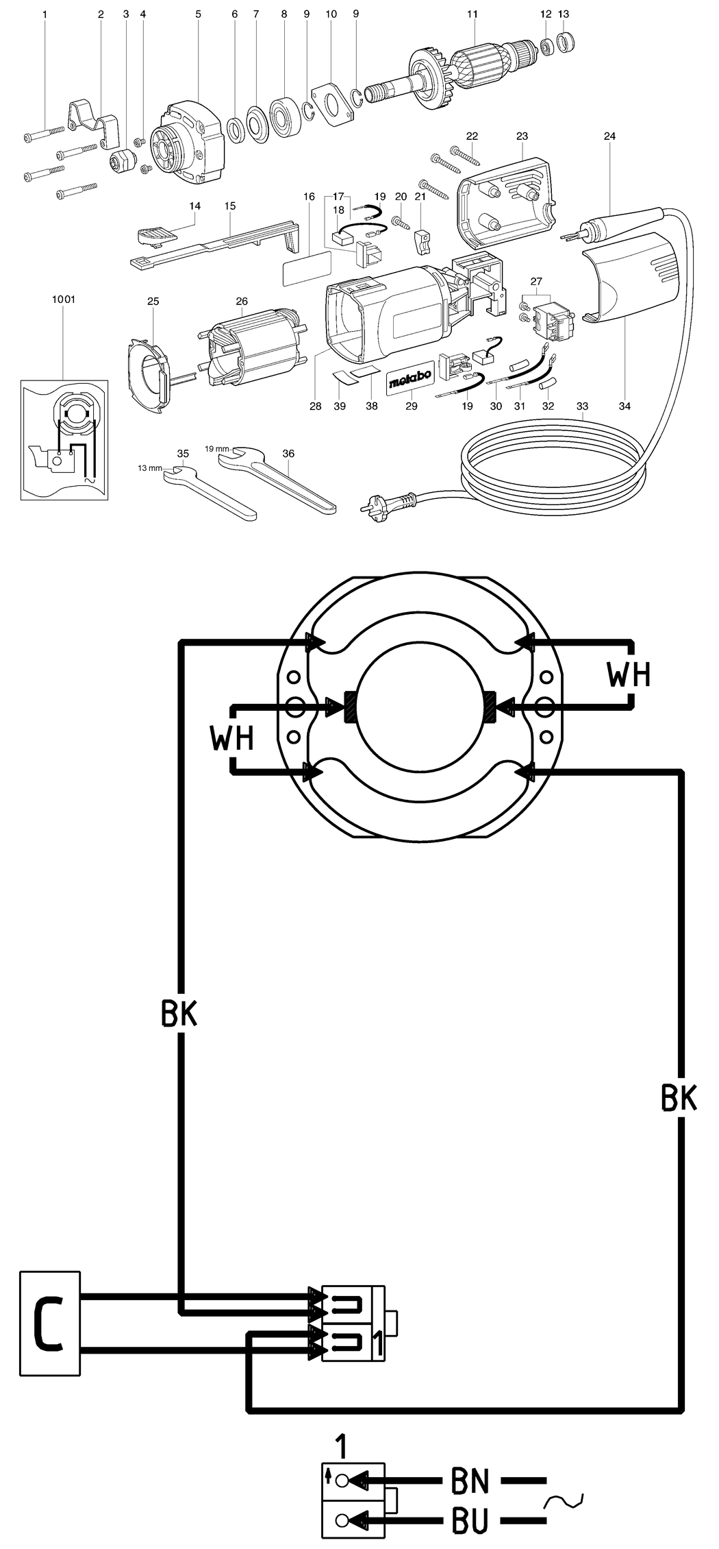 Metabo G 500 / 06301000 / EU 230V Spare Parts