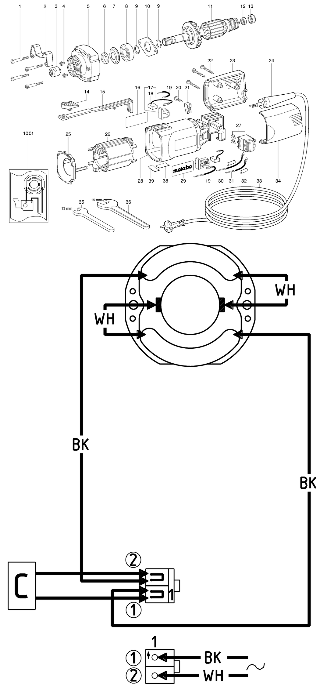 Metabo G 500 / 06301420 / US 120V Spare Parts