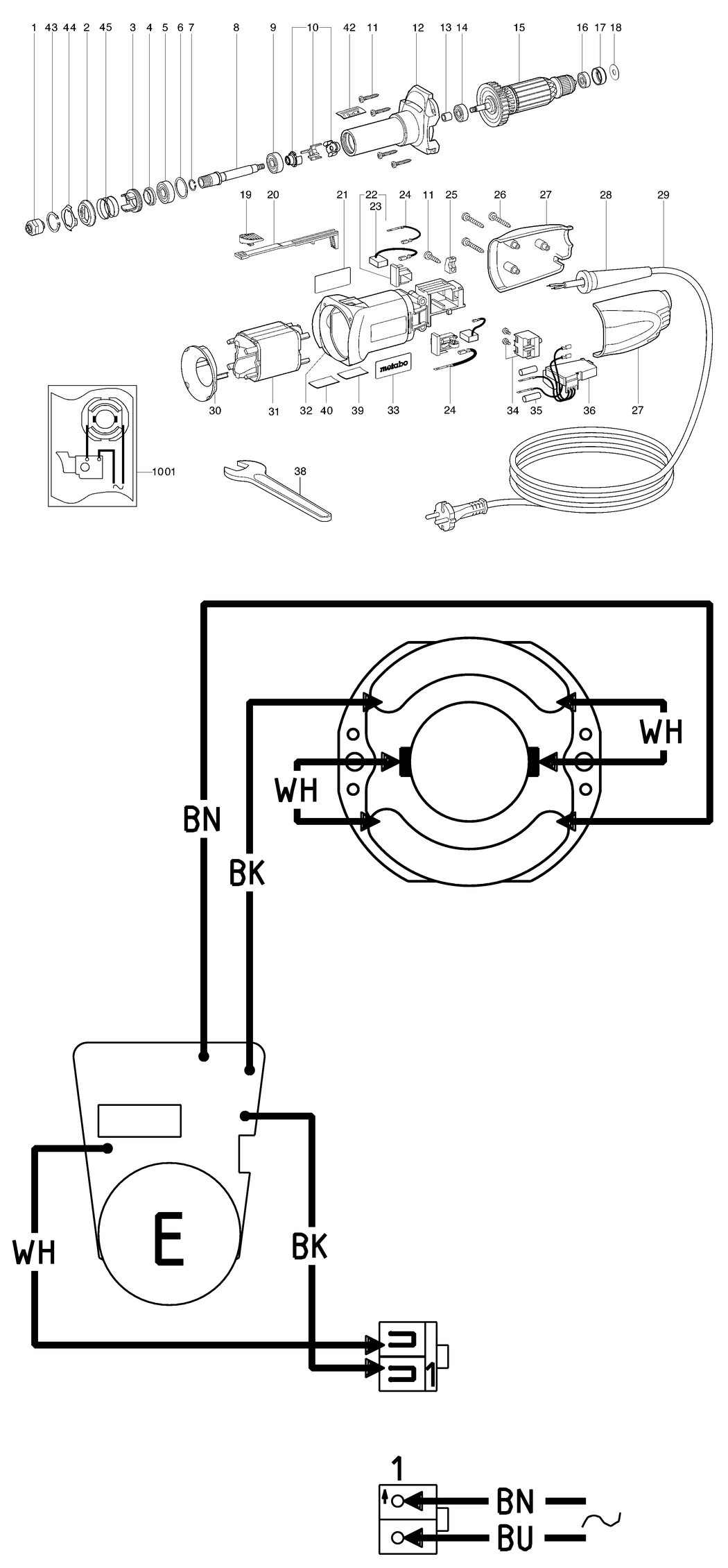 Metabo GE 700 / 06303190 / AU 240V Spare Parts