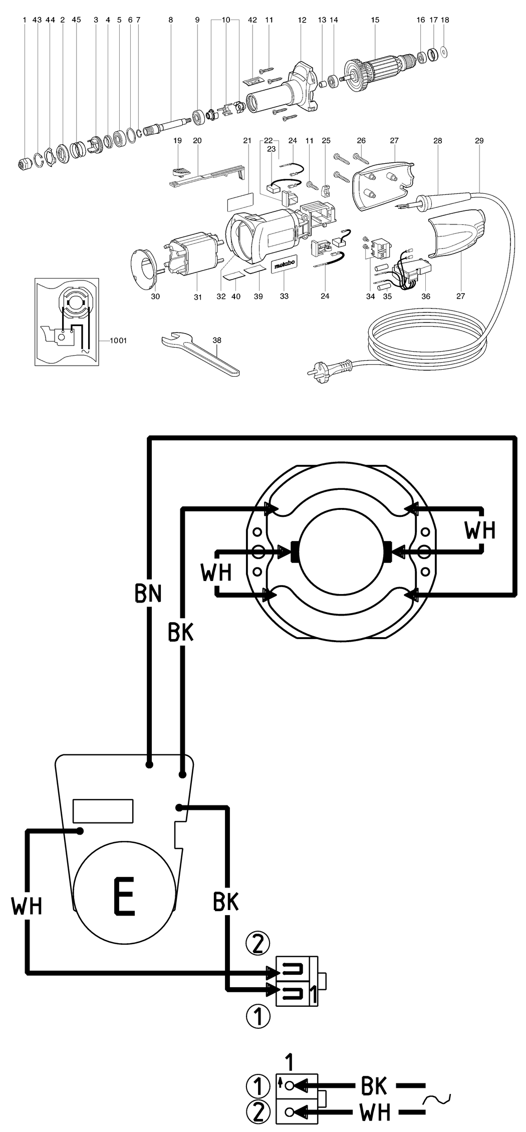 Metabo GE 700 / 06303420 / US 120V Spare Parts