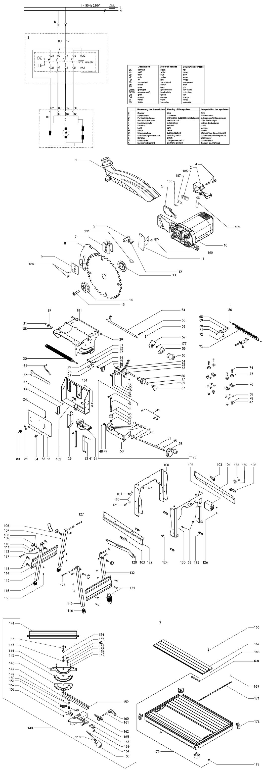 Metabo UK 290 / 0102900018 12 / CH 230V Spare Parts