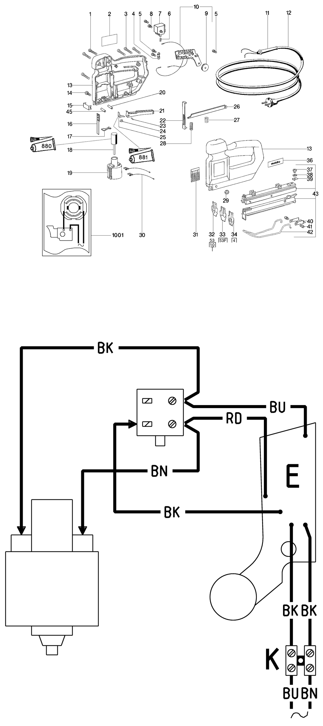 Metabo TA E 2019 / 02019000 / EU 230V Spare Parts