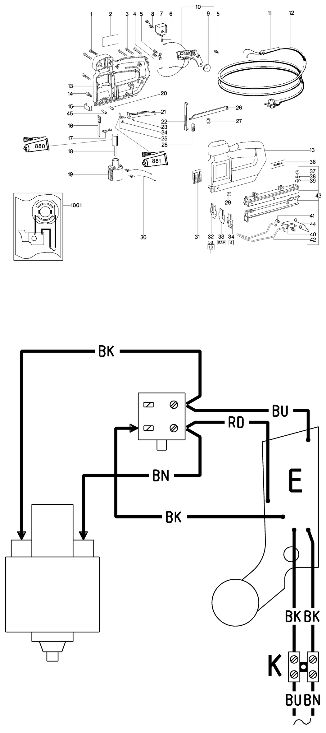 Metabo TA E 2019 / 02019181 / CH 230V Spare Parts