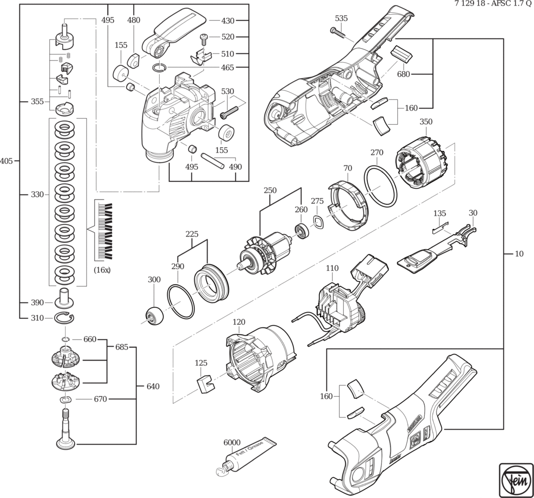 Fein AFSC 1.7 Q ⠘V) / 71291800940 Spare Parts